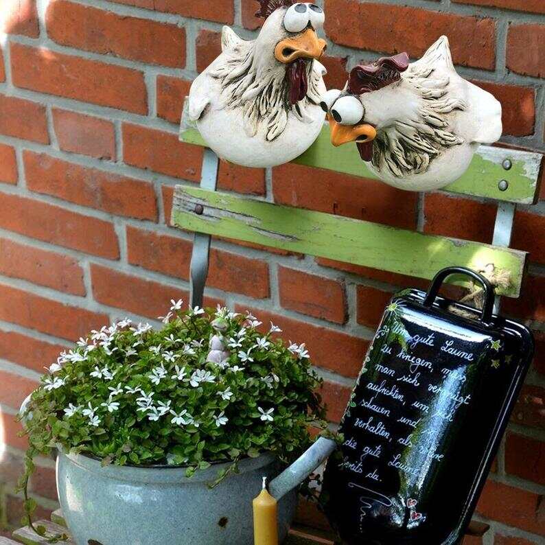 Tuinkip decoratie