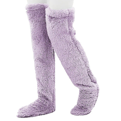 Cuddly Overbnee Fleece Socks