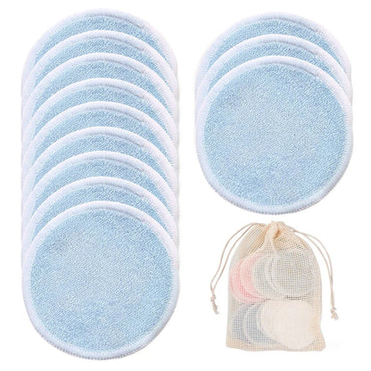 Herbruikbare bamboe make-up remover pads