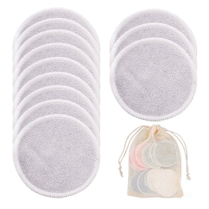 Herbruikbare bamboe make-up remover pads