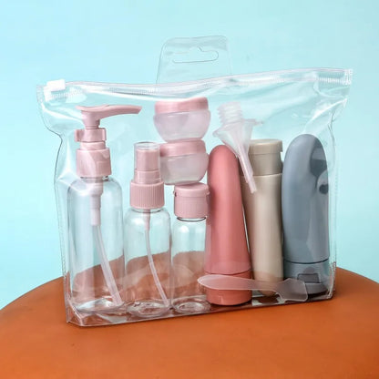 Reisflessenset voor cosmetische producten