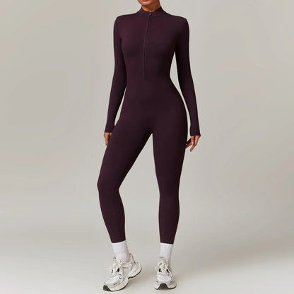 Fitness-winterjumpsuit voor dames