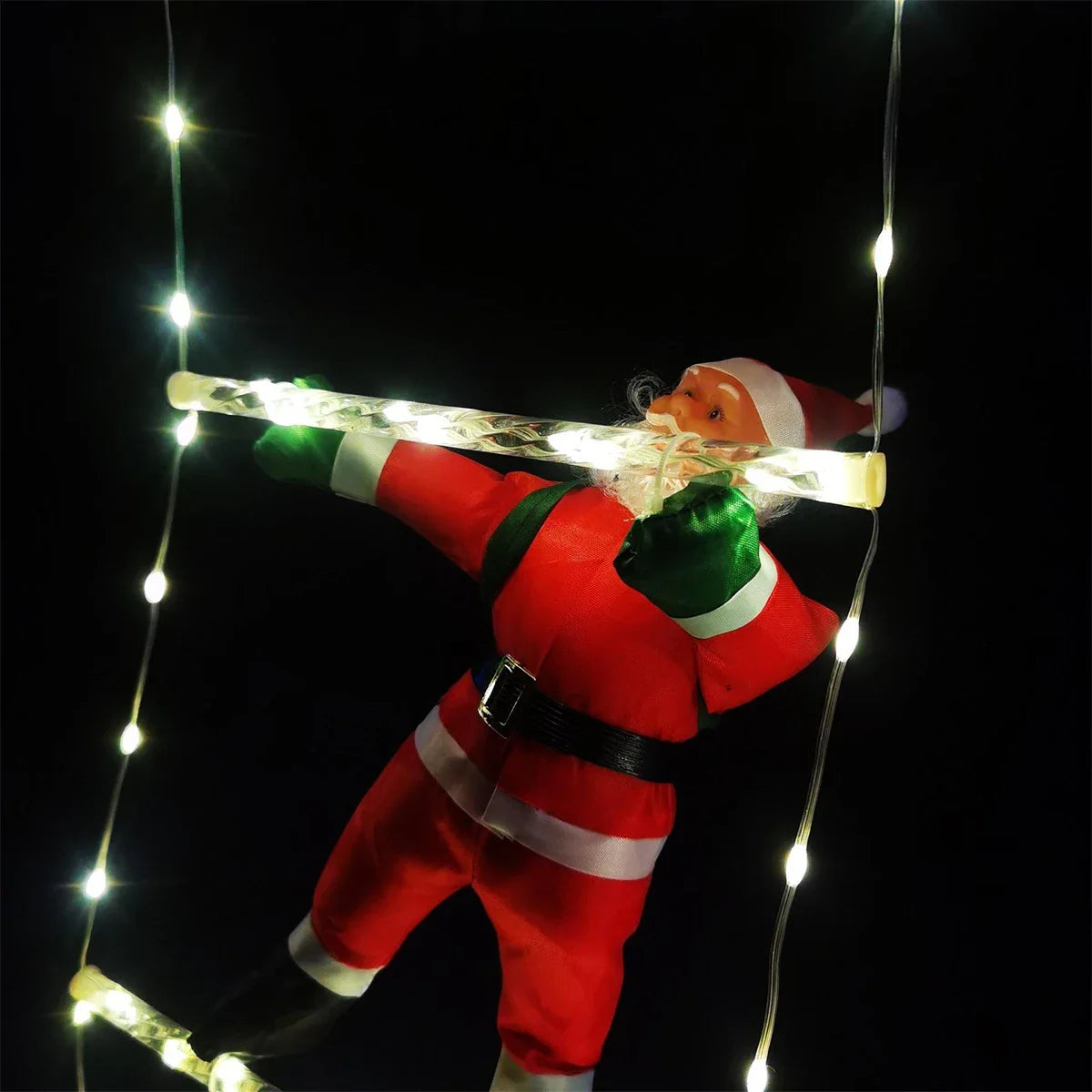 LED-kerstladder met kerstmandecor