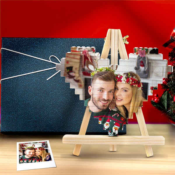 Giftofloves | Gepersonaliseerde steenpuzzels Fotoblokcadeaus voor geliefden