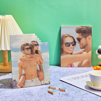 Giftofloves | Gepersonaliseerde steenpuzzels Fotoblokcadeaus voor geliefden