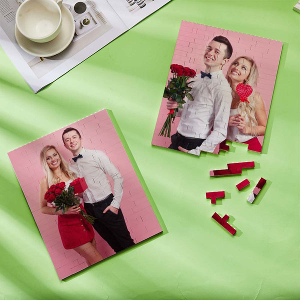 Giftofloves | Gepersonaliseerde steenpuzzels Fotoblokcadeaus voor geliefden