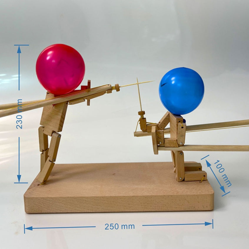 PopStrike-krijgers | Handgemaakte houten vechterpoppen met ballonhoofden