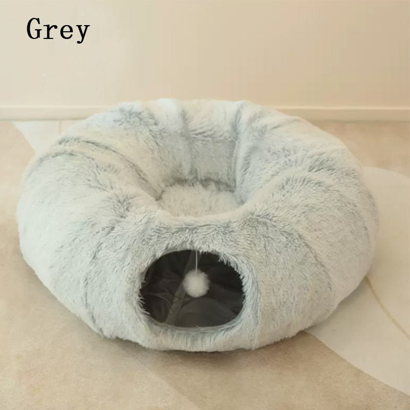 2-in-1 rond kattenbed