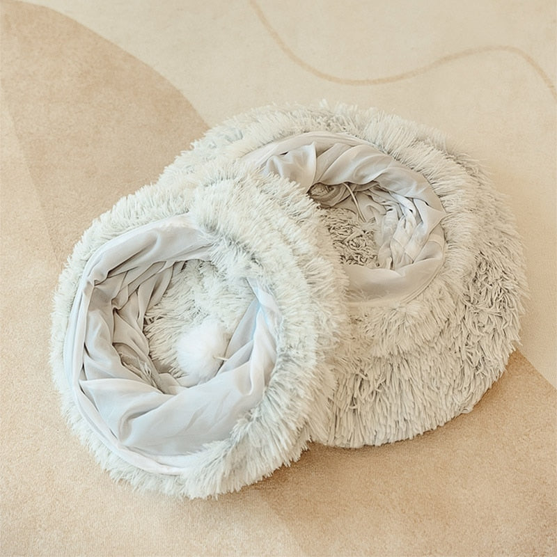 2-in-1 rond kattenbed