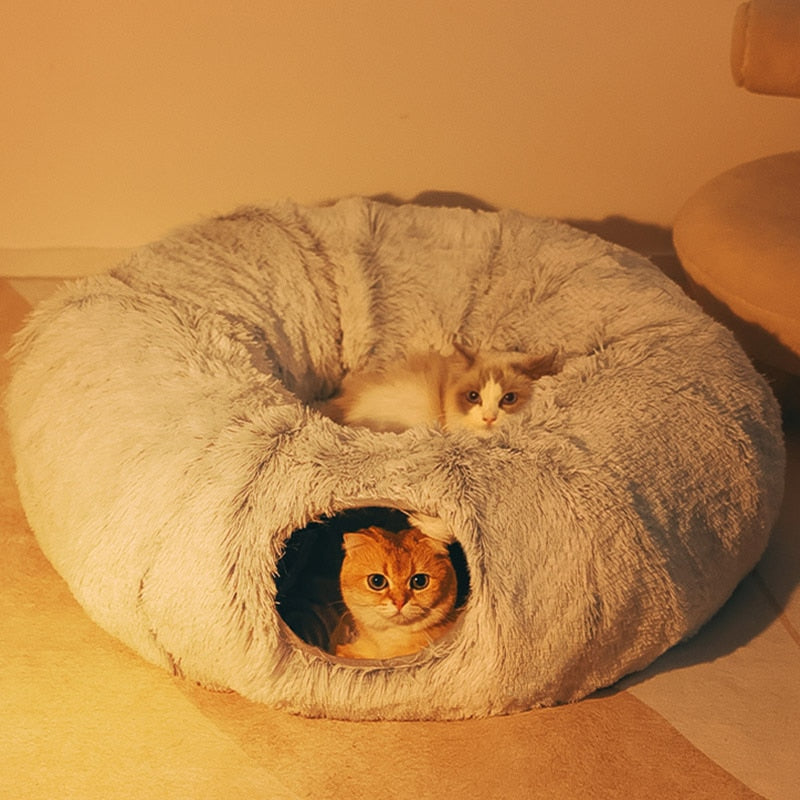 2-in-1 rond kattenbed