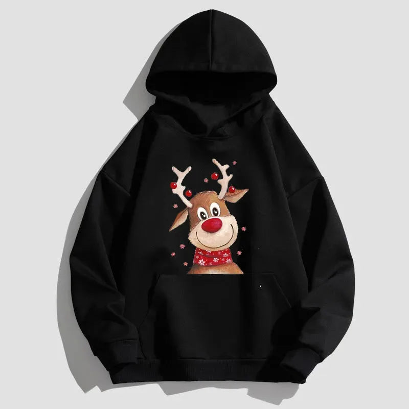 Hoodie met hertendruk