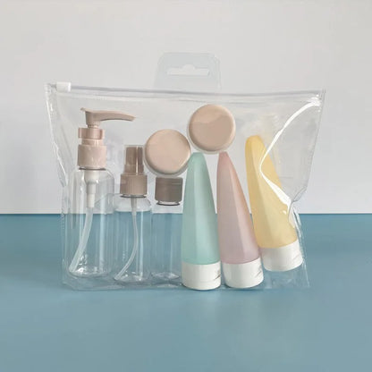 Reisflessenset voor cosmetische producten