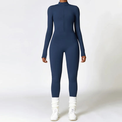 Fitness-winterjumpsuit voor dames