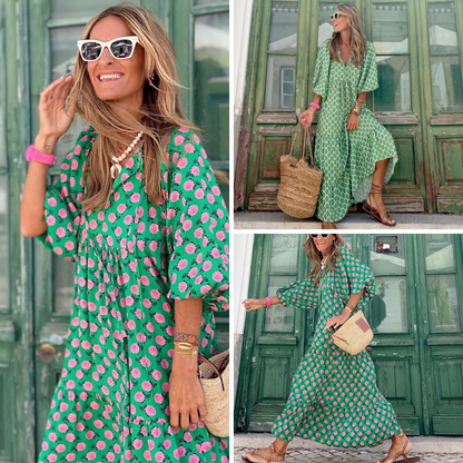 Mila | Groene zomerjurk