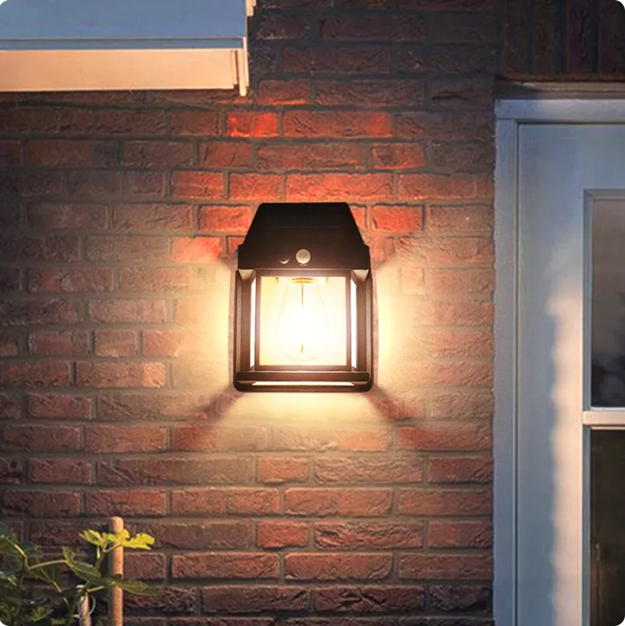 Waterdichte wandlamp op zonne-energie