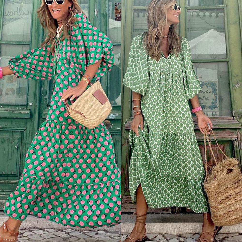 Mila | Groene zomerjurk