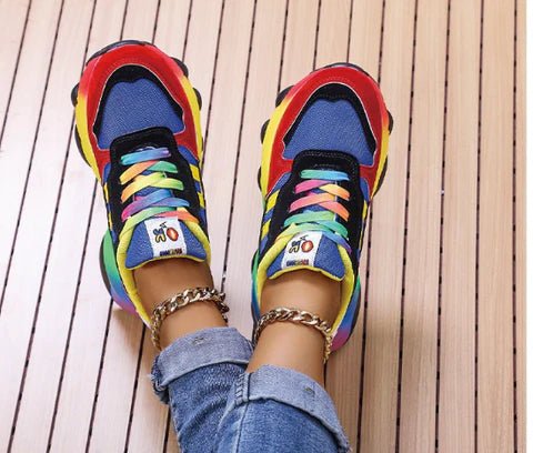 Regenboog dames sneakers